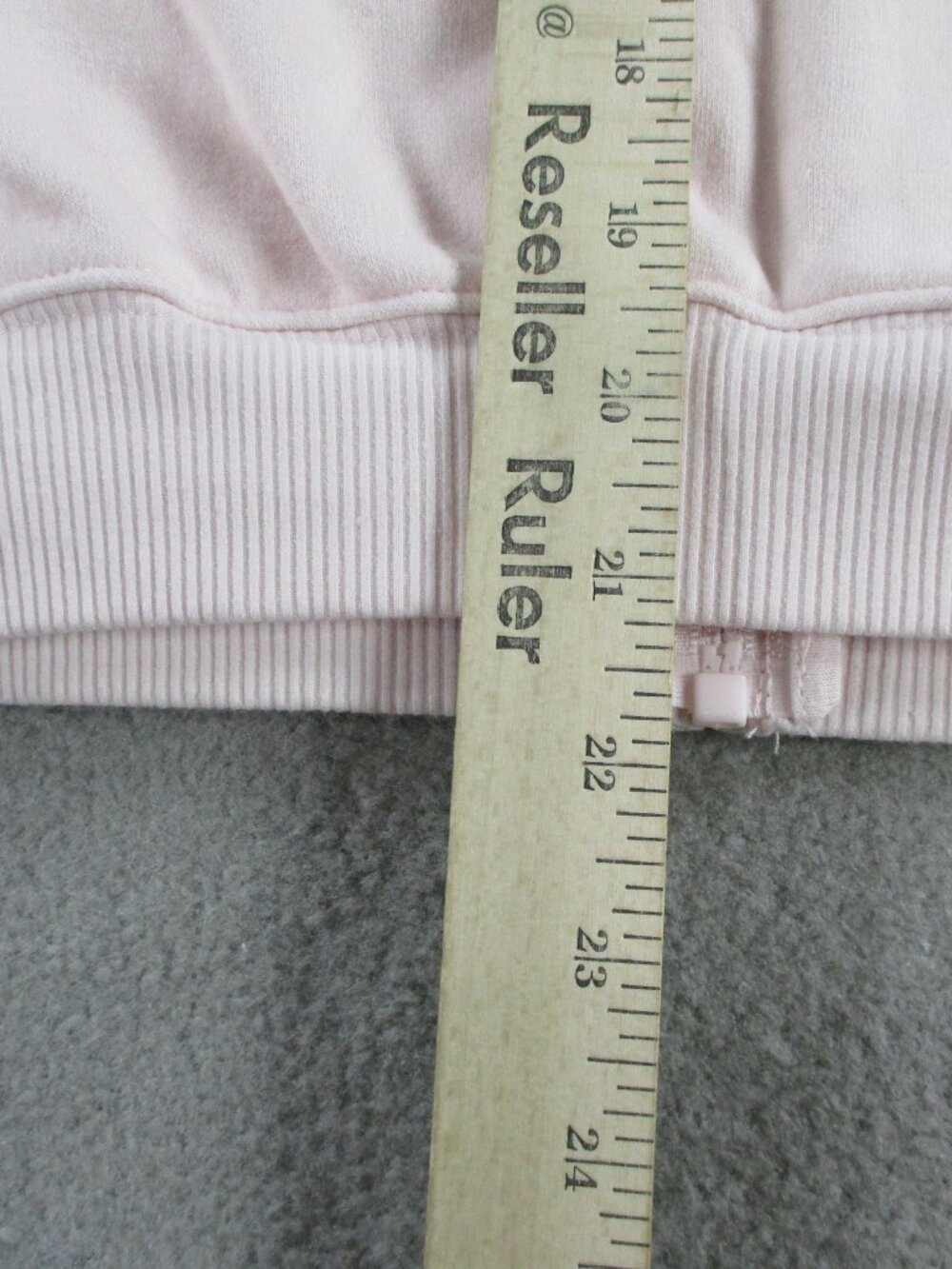 SKIMS Cotton Fleece Classic Zip Up Hoodie Womens Medium Barely Pink Sweatshirt - Picture 8 of 9